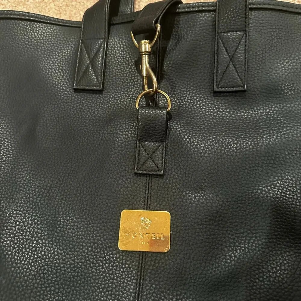 Vintage Germaine Monteil Paris Large Leather Tote